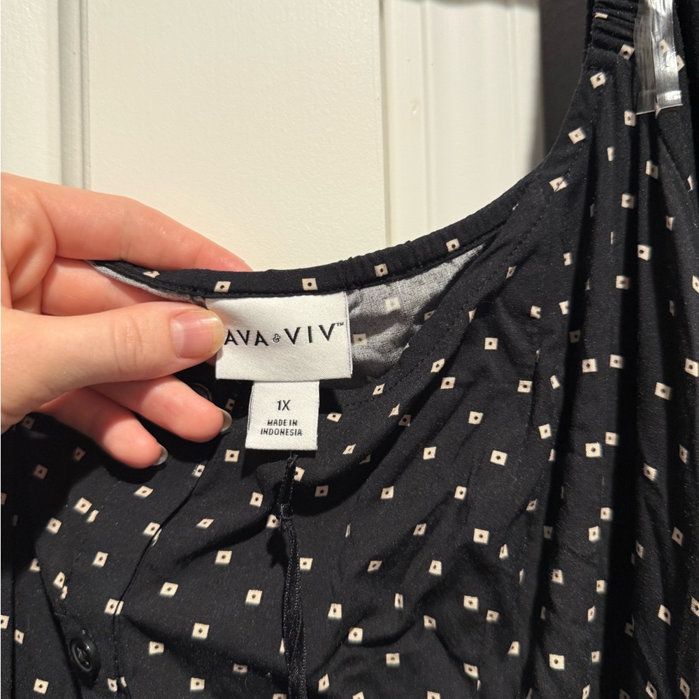 🍇Black patterned Dress - Picture 9 of 9
